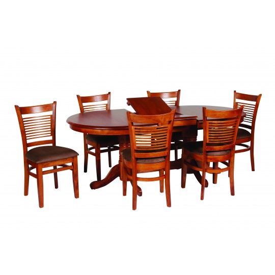 Lotus 7 Piece Oval Dining Setting with Extension